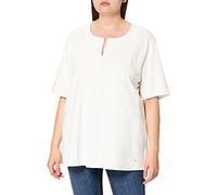 Samoon Damen Shirt aus Fester Jersey-Qualität halber Arm unifarben Offwhite 42