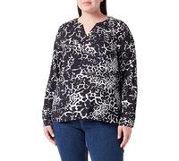 Samoon Damen Tunika mit Allover-Print Langarm, Manschetten Animal-Print Navy Gemustert 54