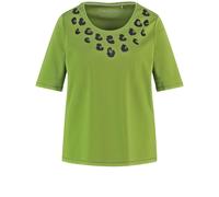 SAMOON - Halbarmshirt mit Paillettendekor grün - Gr. - 46