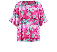 SAMOON - Lässiges Blusenshirt magenta gemustert - Gr. - 46