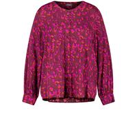 SAMOON - Langarmbluse mit Allover-Print bordeaux gemustert - Gr. - 46