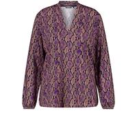 SAMOON - Langarmshirt mit farbigem Schlangenprint 07442 CARAMEL GEMUST - Gr. - 42