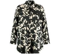 SAMOON - Longbluse aus Satin schwarz - Gr. - 54