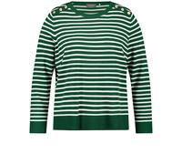 SAMOON - PULLOVER 1/1 ARM dark green ringel - Gr. - 48