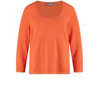 SAMOON - Pullover aus Feinstrick orange - Gr. - 46