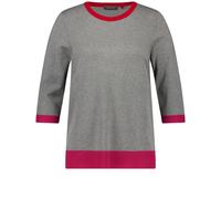 SAMOON - Pullover mit 3/4 Arm grau - Gr. - 48