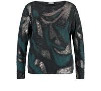 SAMOON - Pullover mit Print black gemustert - Gr. - 46