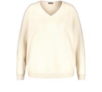 SAMOON - Pullover mit V-Ausschnitt beige - Gr. - 50