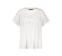 T-Shirt mit appliziertem Wording white - Gr. - 44