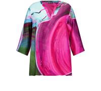 SAMOON - Statement-Tunika mit atemberaubenden Print magenta gemustert - Gr. - 46