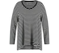 SAMOON - T-SHIRT 1/1 ARM schwarz ringel - Gr. - 54