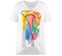 SAMOON - T-Shirt 1/2 Arm 09602 WHITE GEMUSTER - Gr. - 48