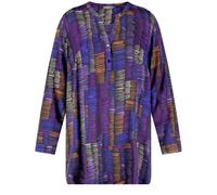 SAMOON - Tunika auch nachhaltiger Viskose navy gemustert - Gr. - 44