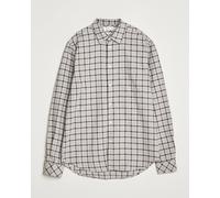 Samsøe Samsøe Liam Brushed Cotton Checked Shirt Elephant Skin Beige S