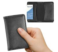 Samsill 81220 Regal Visitenkartenetui aus Leder, für 25 Geschäfte, Schwarz