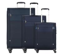 Samsonite Citybeat 4 Rollen Kofferset 3-teilig mit Dehnfalte blau
