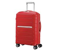 Samsonite Flux Spinner Handgepäck-Koffer, 55 cm | Rot, erweiterb. Hartschalenkoffer, 37/44 L, mit leichtl. Spinnerrollen und U-förmigem Reißverschluss-Trenner mit Tasche