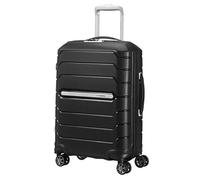 Samsonite Flux Spinner Handgepäck-Koffer, 55 cm | Schwarz, erweiterb. Hartschalenkoffer, 37/44 L, mit leichtl. Spinnerrollen und U-förmigem Reißverschluss-Trenner mit Tasche
