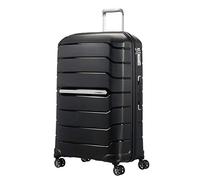 Samsonite Flux Spinner Handgepäck-Koffer, 75 cm | Schwarz, erweiterb. Hartschalenkoffer, 99/111 L, mit leichtl. Spinnerrollen und U-förmigem Reißverschluss-Trenner mit Tasche