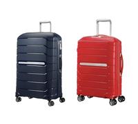 Samsonite Flux - Spinner L Erweiterbar Koffer, 75 cm, 111 L, Blau (Navy Blue) & Flux - Spinner Koffer, 55 cm, 44 Liter, Red
