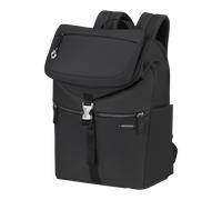 Laptoprucksack SAMSONITE "MOVE JOURNEY", Damen, Gr. B/H/T: 28cm x 43cm x 15cm, schwarz, Nylon, Polyester, Rucksäcke Laptoprucksack (67212214-0) schwarz