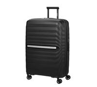 Samsonite Neo Flux Spinner Check-in-Koffer, 75 cm | Schwarz, erweiterb. Hartschalenkoffer, 75H x 51W x 32D cm, 109/121 L, 4.1 kg, mit TSA-Schloss und innenliegenden Kreuzgurten