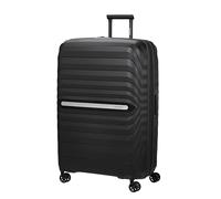 Samsonite Neo Flux Spinner Check-in-Koffer, 81 cm | Schwarz, erweiterb. Hartschalenkoffer, 81H x 54W x 33D cm, 130/145 L, 4.6 kg, mit TSA-Schloss und innenliegenden Kreuzgurten