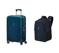 Samsonite Neopulse & Guardit 3.0 - Koffer, 69 cm, 69 L & Ryanair Handgepäck mit Laptopfach 14,1", 25 x 20 x 40 cm, 24 L - Business Reise-Set - Blau