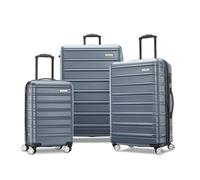 Samsonite Omni, Schieferblau, 3-teiliges Set (Handgepäck/Mittel/Groß), Omni 2 Hardside Erweiterbares Gepäck mit Duell Spinnrollen