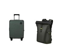 Samsonite Reise-Set - Intuo Handgepäckkoffer 55 cm Grün (Olivgrün) & Paradiver Light Laptop-Rucksack 17,3" Grün (Dschungelgrün)