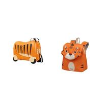 Samsonite Sammies by Kinderkoffer, 45 cm, 23 L & Kinderrucksack S, 27,5 cm, 7,5 L - Tiger Toby Komplettes Kinder-Set