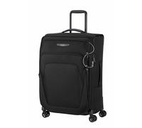 Samsonite Spark SNG Spinner Check-in-Koffer, 67 cm | Schwarz, erweiterbarer Weichschalenkoffer, 67H x 44W x 27D cm, 82/92 L, 3.4 kg, mit TSA-Schloss und versenkten Doppelrollen