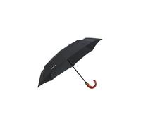 Samsonite Wood Classic S - 3 Section Auto Open Close Crook Regenschirm, 33 cm, Black