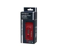 Samsonite TA Revolution - Gepäckgurt mit TSA-Schloss, Verstellbar 50mm, Robuste klick-Schnalle, Sicheres Kofferband für Reisen, Rot