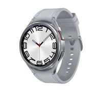 SAMSUNG GALAXY WATCH 6 CLASSIC 47MM SILVER Smartwatch Edelstahl Kunstleder, M/L, Silver