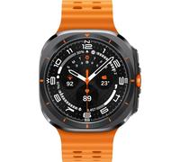 Samsung Galaxy Watch Ultra - 47 mm - titanfarben grau - intelligente Uhr mit Marineband - Gummi - Orange - Bandgröße: S/M/L - Anzeige 3.73 cm (1.5") (SM-L705FZA2DBT)