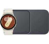 Samsung Galaxy Watch7 Creme 40 mm + Kabelloses Duo-Ladegerät Smartwatch