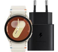 Samsung Galaxy Watch7 Creme 40 mm + Ladegerät 25 W Smartwatch