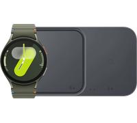 Samsung Galaxy Watch7 Grün 40 mm + Kabelloses Duo-Ladegerät Smartwatch
