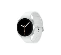 Samsung Galaxy Watch8 - 40 mm - silber - intelligente Uhr mit Sportband - Gummi - weiß - Bandgröße: