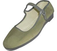 Samt Ballerina CHINA FLAT olivegreen 40