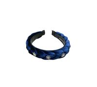 Alpenflüstern Trachten-Samt-Haarreif Flechtoptik & Strass-Edelweiß - Haarschmuck, Haarband fürs Dirndl (rosa-rosé) ADV129