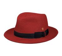 Samuel Livorno Fedora Strohhut by Mayser rot M (56-57 cm)