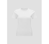OPUS Damen Kurzarmshirt | Feines Rippshirt SAMUNA Slim aus BCI Cotton Mix White, 42