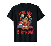 Samurai Capybara Japan Kawaii Anime Warrior Birthday T-Shirt
