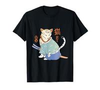 Samurai-Katze Japan Krieger T-Shirt