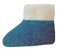 SamWo, 100% reine Schafwolle Kinder Hausschuhe Wollhausschuhe Fußwärmer Hüttenschuhe Stiefel petrol, KFW 29-30 azu