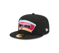 San Antonio Spurs New Era Hardwood Classic 59FIFTY Fitted NBA Cap Schwarz - 7 1/4