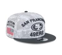 San Francisco 49ers 2024 NFL Salute to Service New Era 9FIFTY Snapback Cap Weiß - S/M