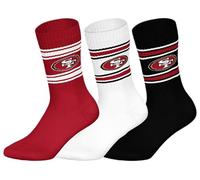 NFL Unisex Socken, 3er Pack - NFL Teams, 3Pack Crew Socks, Football, Logo, Baumwollmischung San Francisco 49ers 39-42